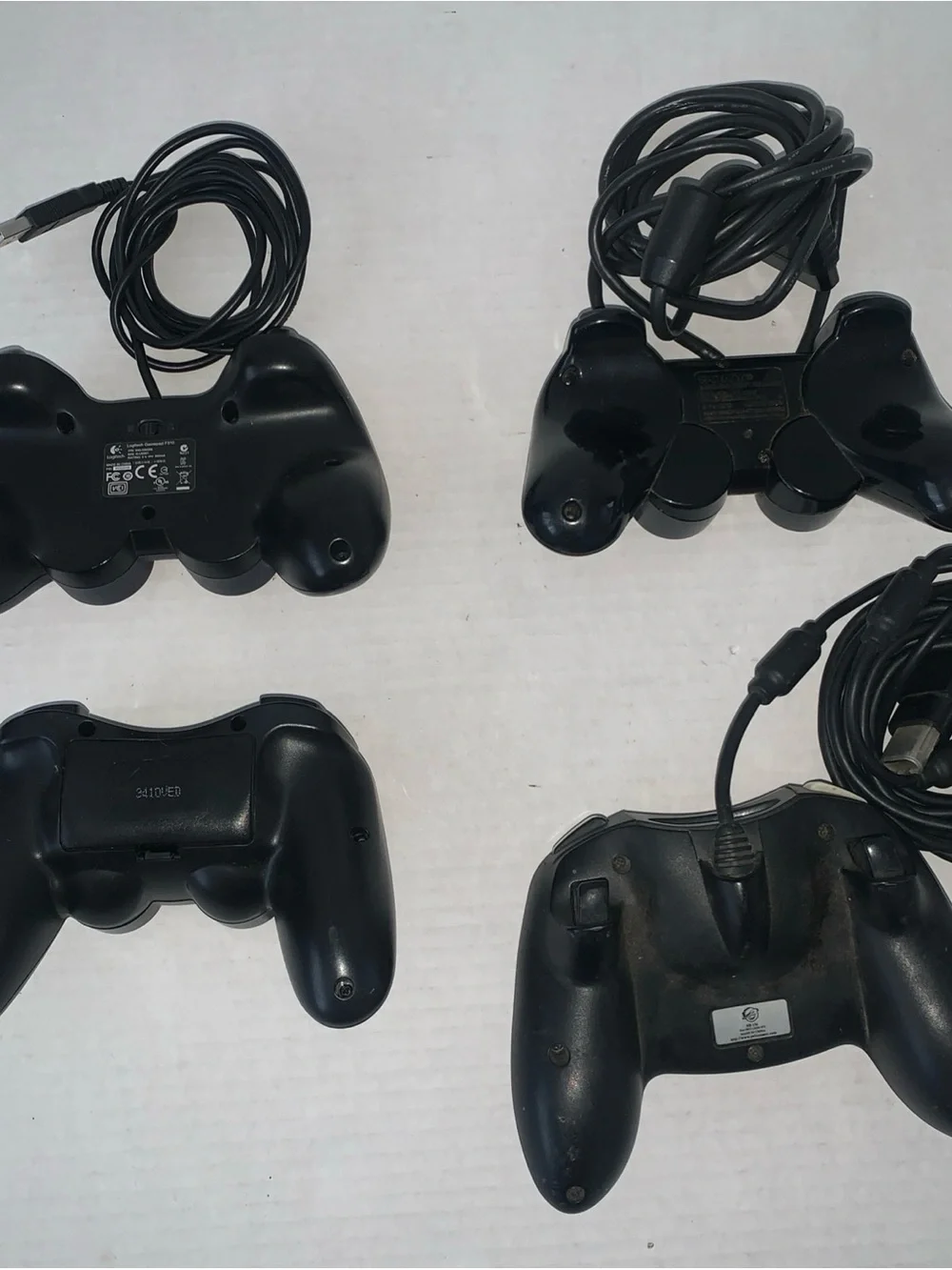Lot of 4 Untested Wired Controllers For Various Systems For Parts And Repair